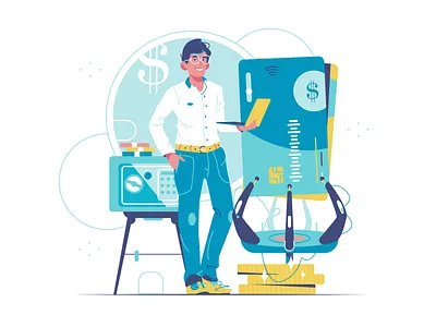 Bank cards background branding business cartoon design illustration logo person ui vector
