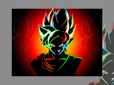 GOKU Fictional Character Illustartion, Vector, Digital Art branding character art character design design digital art gaming vibe design graphic design illustration illustrator art logo vector