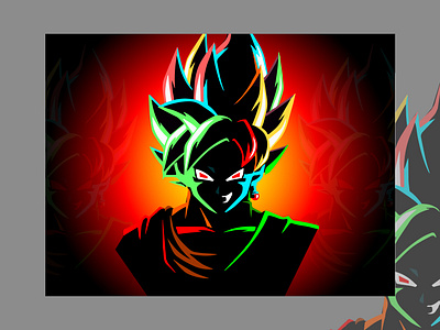 GOKU Fictional Character Illustartion, Vector, Digital Art branding character art character design design digital art gaming vibe design graphic design illustration illustrator art logo vector