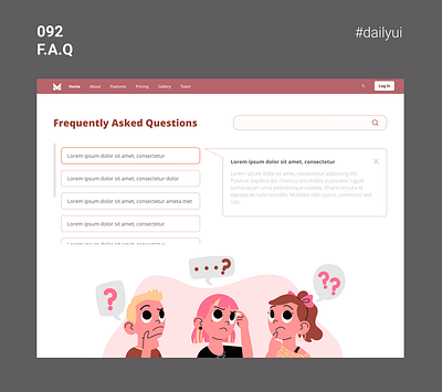 #092 F.A.Q. dailyui dailyui 092 dailyuichallenge f.a.q.