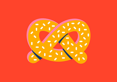 Inktober - Knot design illustration inktober inktober2021 knot minneapolis orange pretzel snack vector