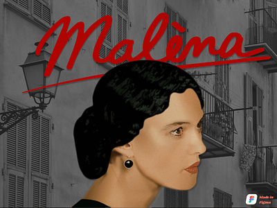 Figma Illustration | Malèna art work digitalart drawing figma figmaart illustration italianmovie malena vector