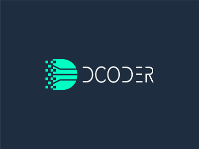 DCODER App Logo, D Letter Logo Design a b c d e f animation app app logo branding d letter d letter logo graphic design icon logo logo design modern logo motion graphics software tech logo ten unused