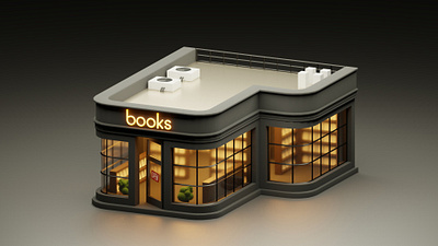 Books Shop! 3d blender book c4d illustration shop