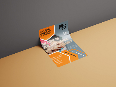 Coworking membership program event flyer brochure commercial design coworking event coworking space event flyer flyer design illustration marketing design print print design vector