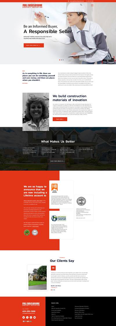 Full-Disclosure Property-Inspection branding design graphic design ui ux websitedesign