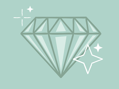 Inktober Day 1: Crystal adobe illustrator branding crystal diamond illustration illustrator inktober inktober21 logo shine