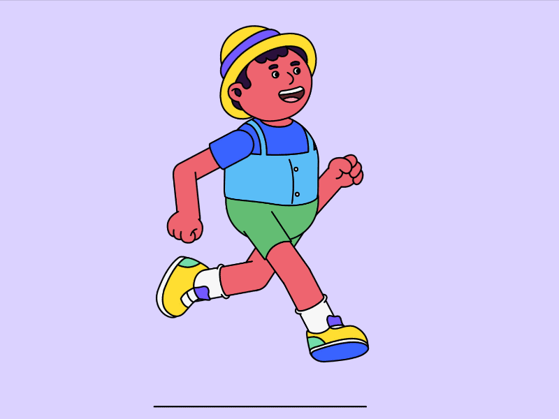 Boy Running Sticker - Boy Running - Discover & Share GIFs