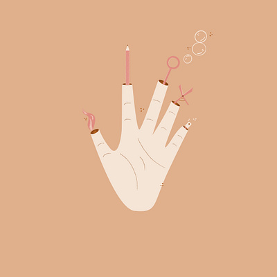 04. Hand hand illustration illustrator minimal vector