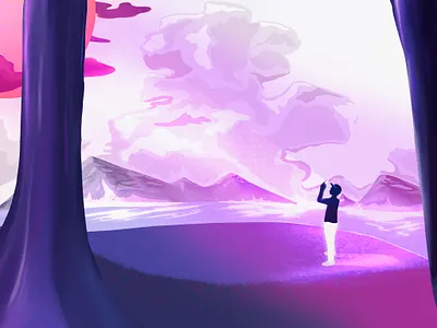 Think character concept digtal ipad procreate take photos texture