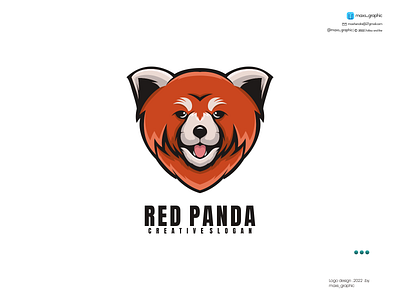 Red Panda Mascot Logo branding design icon illustration logo logo design logotype vector