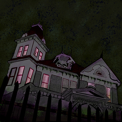 FrightFall2021 - Day 3 - Haunted House halloween haunted house illustration october procreate