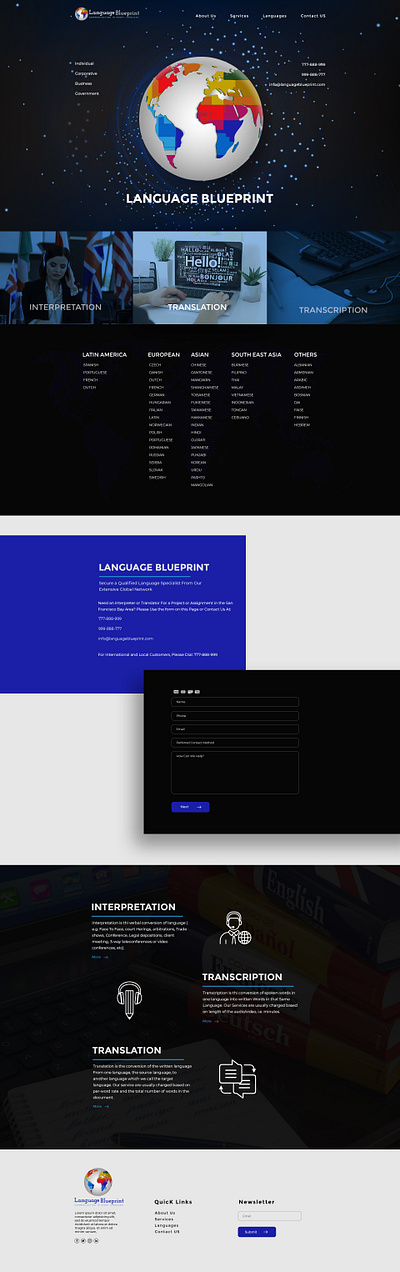 Language blueprint branding design graphic design ux websitedesign