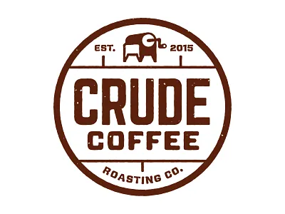 Crude Coffee branding coffee design illustration logo typography