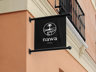 Nawa Doha Logo & Packaging bean branding coffee design geometric gold graphic design illustration line lineart logo minimal monoline packaging signage skilline