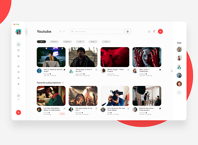 Youtube | home design adobexd app application dark dashboard design interface light minimal minimalist night mode redesign ui uiux ux webdesign xd youtube