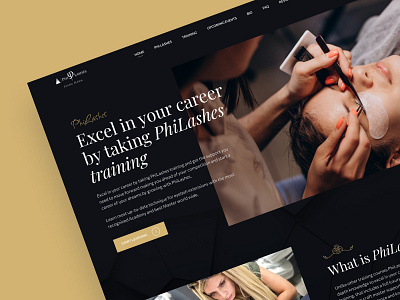 PhiLashes - Jasna Hawa website beauty design homepage interface lashes modern phi ui ux ui design web design