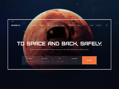 Spacefox. New opportunity branding design mars space stars typography ui ux