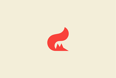 Fox Logo Design animal fox logo logodesign minimalistic orange red tail vector wolf