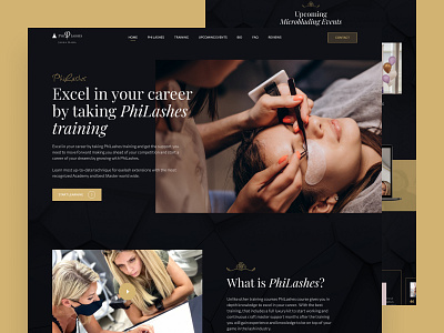 PhiLashes - Jasna Hawa website beauty design homepage interface lashes modern phi ui ux ui design web design