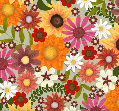 procreate floral floral floral pattern hand drawn pattern procreate surface pattern design