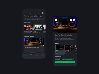 Booking app concept animated dark theme figma light theme ui ui design