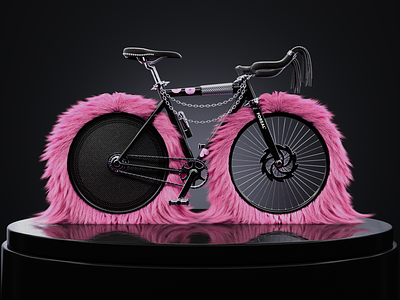 The Kinky Pink 3d cycling foreal illustration