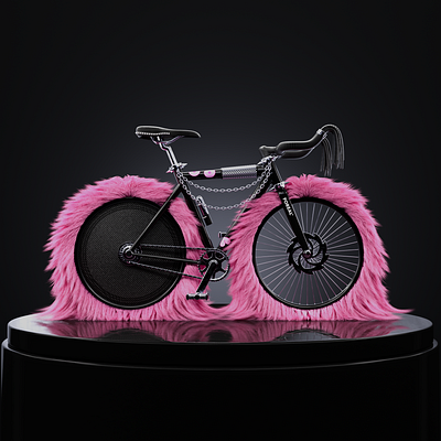 The Kinky Pink 3d cycling foreal illustration