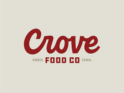 Crove Food Co Script handlettering handtype hashtaglettering lettering logo vectormachine
