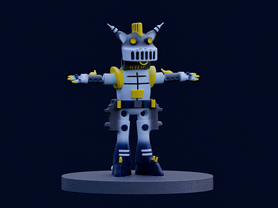 Retro Robot 3d 3dart 3ddesign 3dillustration blender characterdesign illustration robot