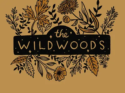 The Wildwoods T-shirt version 2 art drawing graphic design hand drawn illustration nature procreate