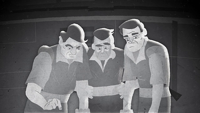 Death Ship Test aftereffects animation black white character design illustration twilight zone