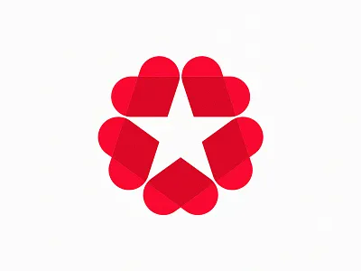 Love Star design heart logo logodesign love mark star symbol