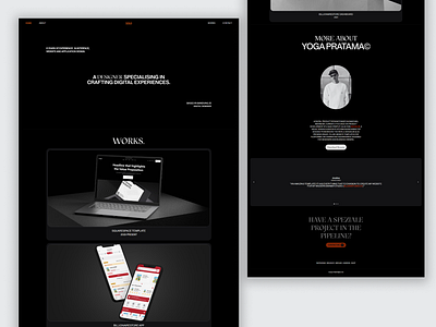 Portfolio Web app design black design branding design figma illustration portfolio design ui uidesign ux design web portfolio designer