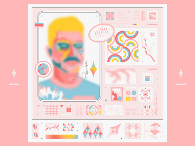 Identity 🌈 2d art abstract illustration color art color palette color scheme colorful digital art graphic art grid illustration illustrator pink portrait rainbow symbols vector vector art vectorart