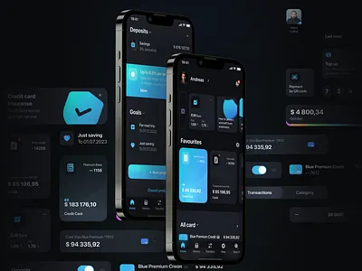 Private Bank Application app bank banking card clean credit dark design history investment ios mobile new profile ui user ux