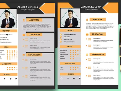Resume Design Template Professional And Elegant branding graphic design resume design resume design professional resume design template