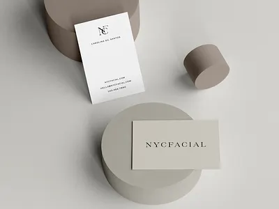 NYCFacial Business Card Design brand mark branding business card design design esthetician logo luxurious luxurious brand luxury luxury brand minimal logo design modern business card modern business card design skincare skincare logo typography vector