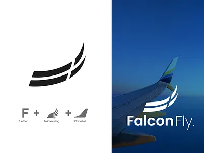 Airline logo design | Falcon fly branding branding design design graphic design illustration logo logodesign minimal vector