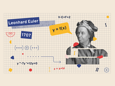 Leonhard Euler - Riemann Hypothesis 09 abstract animation art collage design equation euler geometric graphic illustration leonhard euler math minimalist motion graphics quanta magazine riemann hypothesis science stem vector video