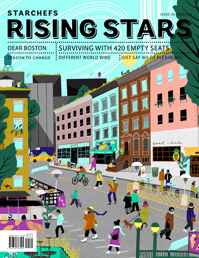 Cover for Starchefs Rising Stars Magazine art direction cover illustration digital illustration editorial illustration illustration