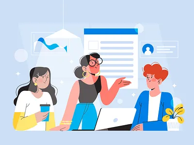 Business meeting_2 business meeting characterdesign illustration office