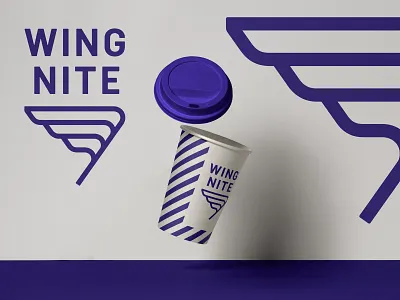 Wing Nite animal bird chicken cup flag food logo nutrition packaging sports stripes team wing wings winning