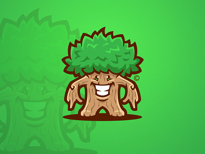 Tree character animal branding character comic design fairy tail fantastic forest fun goblin green illustration logo mascot mystic nature sport tree vector wood