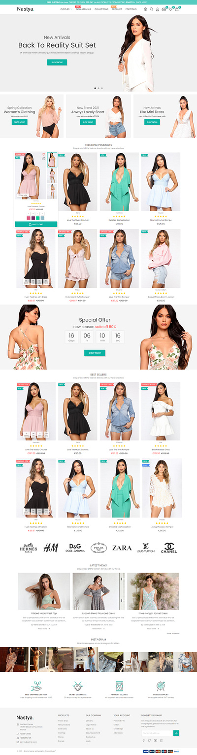Prestashop Theme Nastya Fashion - Clothes & Shoes, Jewelry clothes design fashion magento opencart prestashop shopify ui website woocommerce wordpres