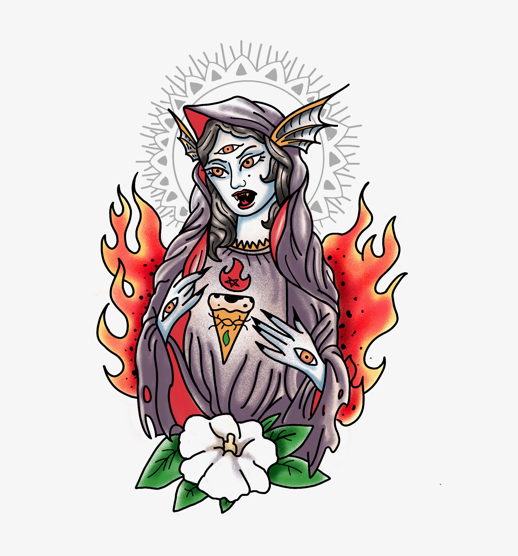Succubus  Traditional Tattoo Sticker for Sale by rhirhiart  Redbubble