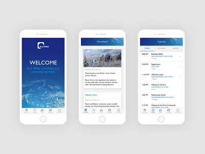 Lawyers' Retreat event web app app design firm law legal mobile professional services ui web