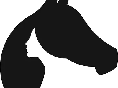 Lady with horse logo branding design graphic design illustration logo logodesign typography ui ux vector