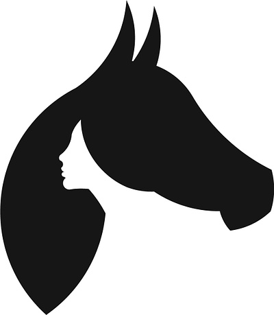 Lady with horse logo branding design graphic design illustration logo logodesign typography ui ux vector