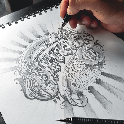 Hereda -Sketch handlettering handmade illustration lettering logo logotype typography vintage
